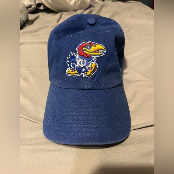 Kansas Jayhawks 47 Brand Adjustable Clean Up Hat - Picture 1 of 4